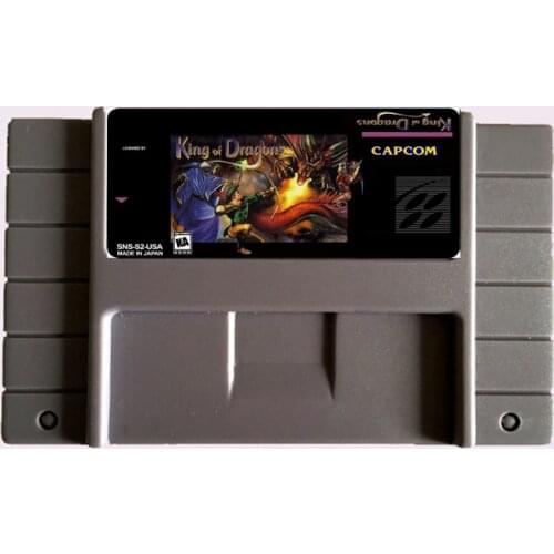High Quality 16 Bit The King of Dragons NTSC Big Gray Game Card For USA Version Game Player