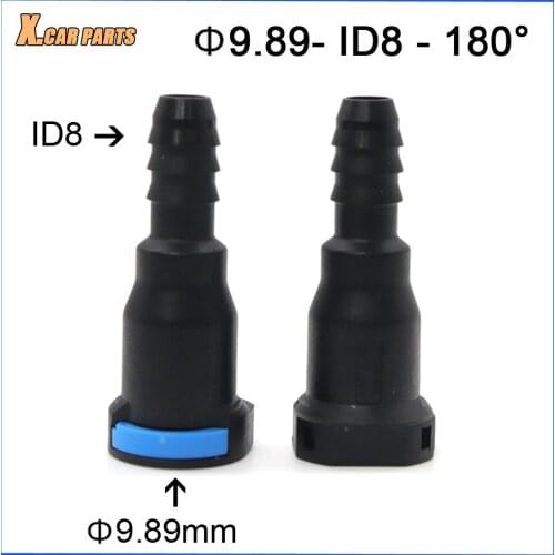 High Qulaity Car Fuel Line Hose Pipe Quick Release Female Connector 9.89mm 9.89 ID8 10x8 180 degree Auto Urea Connector