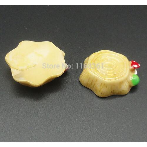 1pcs/lot Resin High Quality lovely park wood pile 26mm Ornaments Micro landscape Ornaments Creative Home Gardening Decorations