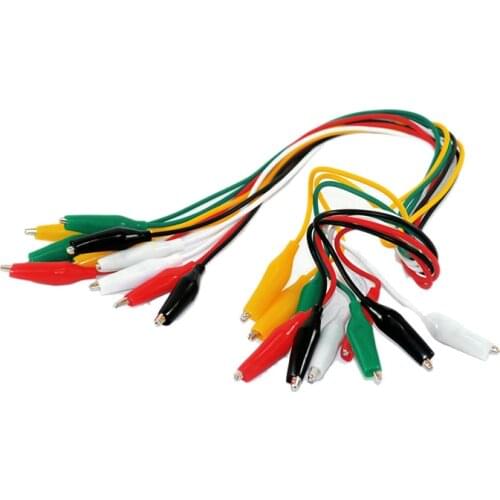 10pcs/set Electrical Alligator Clips DIY Test Leads Alligator clip Double-ended Crocodile Clips Roach Clip Test Jumper Wire kit