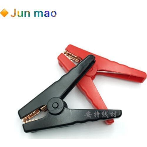 2pcs 100A Crocodile Alligator Clips Car Battery Insulated Clip Clamp Connector for Electrical Battery Chargers