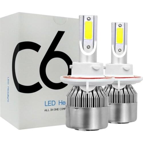 2Pcs C6 Led Headlight Bulbs H1 H3 H7 LED Car Lights H4 880 H11 HB3 9005 HB4 9006 H13 6000K 72W 12V 7200LM Auto Headlamps