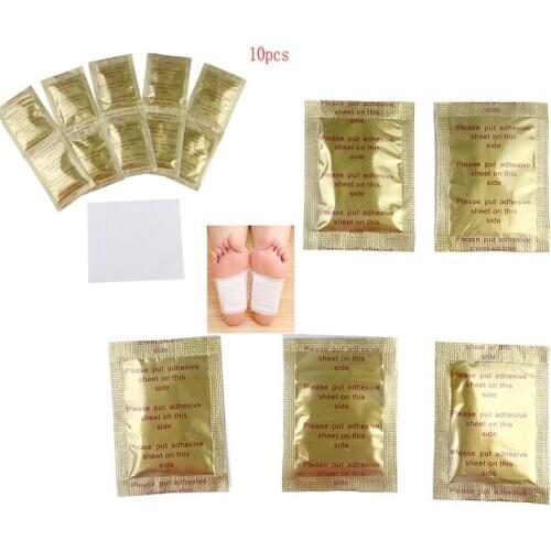 20pcs Cleansing Detox Foot Pad Herbal Patch Detoxify Toxins Adhesive Keeping Fit Health Care (10 foot pads + 10 adhesive sheets)