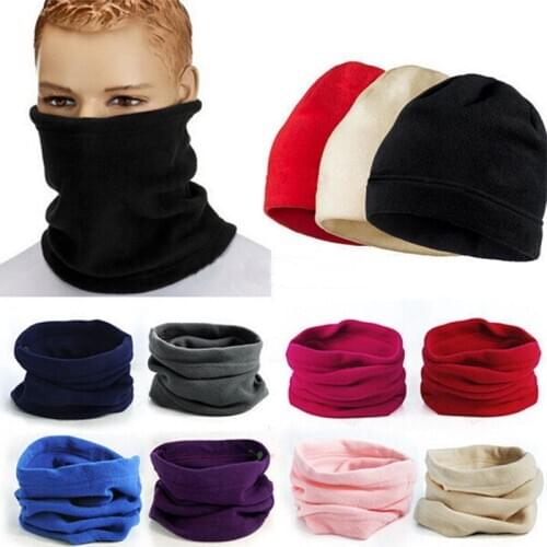 3 In1 Multifunctional Scarf Warm Fleece Snood Scarf Neck Warmer Beanie Ski Balaclava Hat
