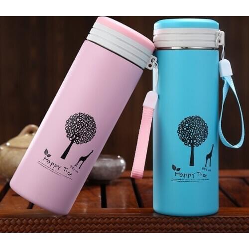 500ML Hot Style High-grade Insulated Cup Stainless Steel Straight Office Insulated Water Cup Tea Cup With Lifting Rope