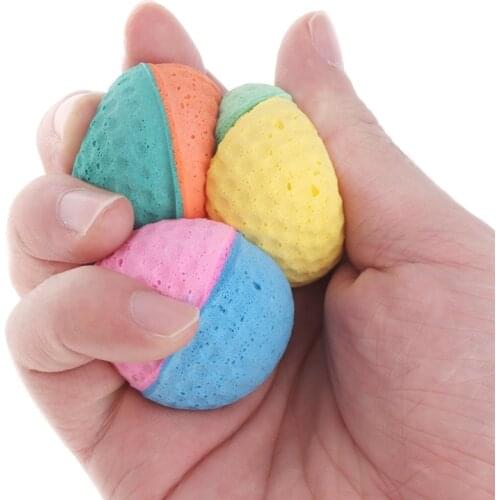10 Pcs Pet Toy Latex Balls Colorful Chew For Dogs Cats Puppy Kitten Soft Elastic
