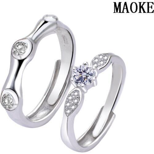 Promotional S925 Fashion Zircon Wedding Couple Ring Fashion Jewelry for Womens Fashion Gifts