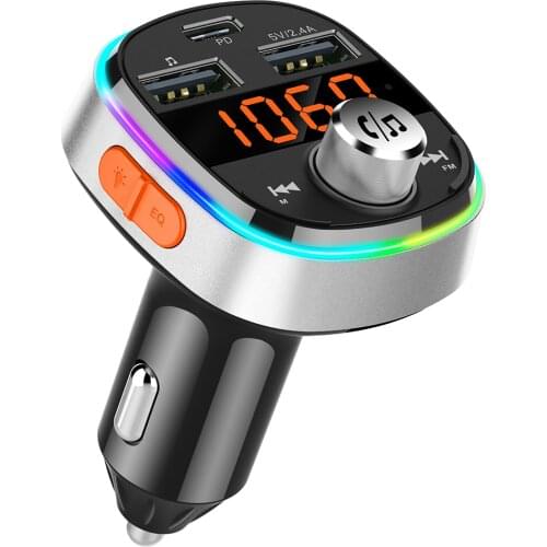 Handsfree Car Kit Wireless Bluetooth-Compatible 5.0 MP3 Player Car FM Transmitter USB Charge 3.0 Car Accessories FM Modulator