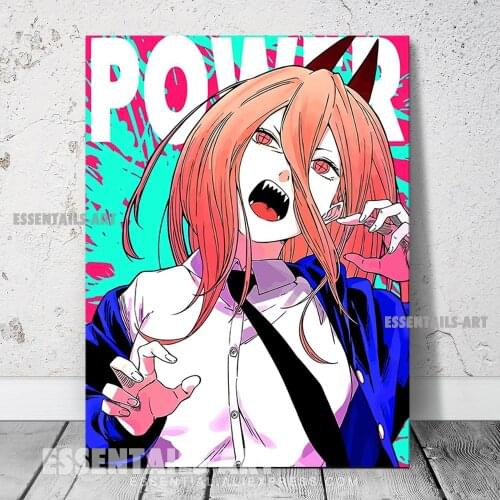Chainsaw man Power manga Canvas Wall Art Painting Poster Bedroom Study studio print Living kid Room Home Decoration Prints