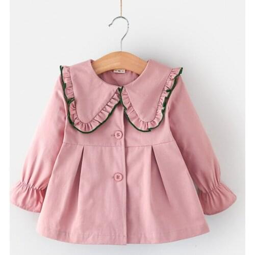 Hot Girls Blouse Spring Summer Baby Girls Lotus Edge Collar Shirts Tops School Long Sleeve Kids Blouses Toddler Children Clothes