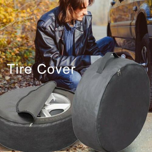 Spare Tire Cover Case Wheel Storage Bag Tire Cover Waterproof Portable Vehicle Wheel Protector with Handle Auto Tyre Accessories