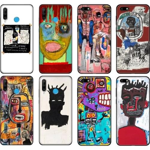 Black tpu Case For Huawei Honor 20 Lite 10 10i 20S 30S 30 Case Honor 7A 5.45 7s 7C 5.7 Case Jean Michel Basquiat Art Graffiti
