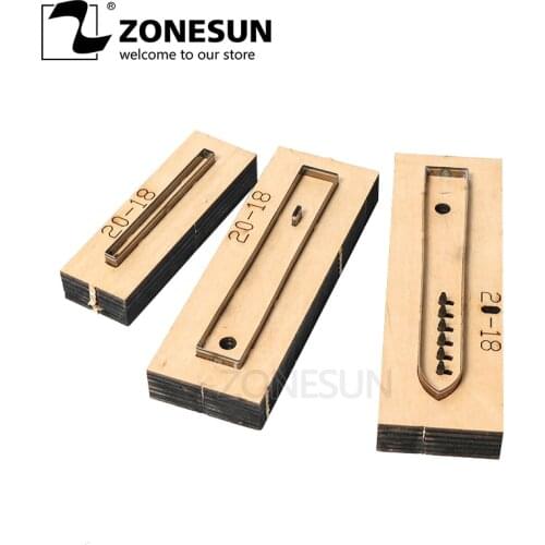 ZONESUN 20-18 Customized leather cutting die Leather DIY Craft supply watchband strap Wooden Template Punching Cutting Mould