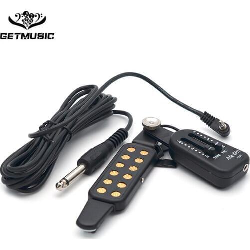 AQ-601 Acoustic Guitar EQ Pickup Wire Amplifier Speaker with Volume and Tone Control Knob Box Pickup
