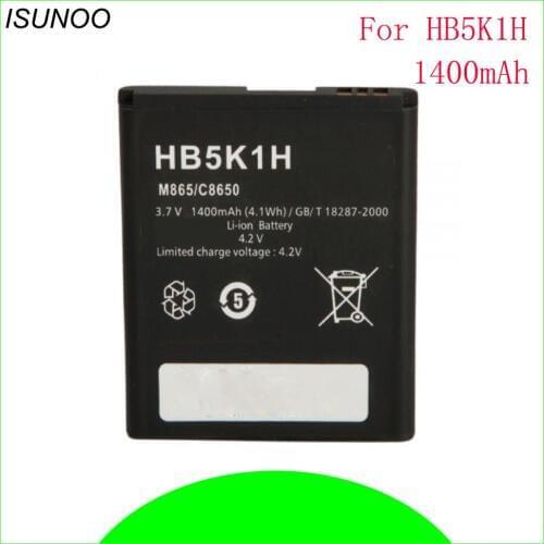 ISUNOO HB5K1H 3.7V 5.2Wh Replacement Li-ion Battery for Huawei Ascend ll Ascend 2 M865 Sonic U8650 C8650 U8850 1250mAh