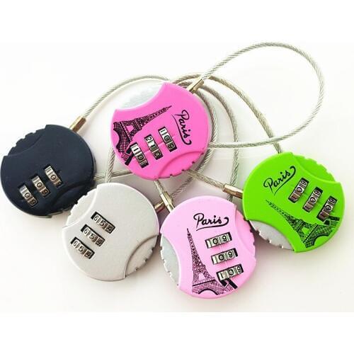 2 pcs/lot 3 Digit Padlock Mini Resettable Combination Travel Luggage Suitcase Code Lock Padlock Alloy Locks