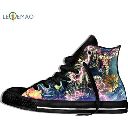 Custom Image Printing Sneakers Arrival Popular Anime Hunter X Hunter Men/Harajuku Style Plimsolls Canvas Breathable Walking Flat