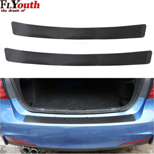 For Hyundai Elantra i30 i35 i40 Solaris 2 Tucson Kona 2015 2016 2017 2018 Carbon Fiber Car Trunk Rear Bumper Sticker