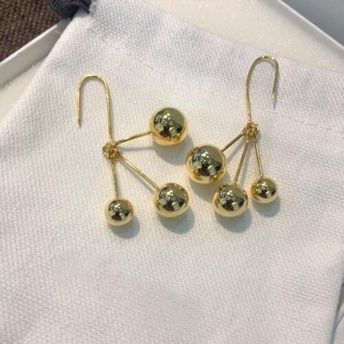 New fashion hot brand luxury exquisite jewelry lady ring ear ring gold bell earrings pendant wedding party earrings jewelry girl