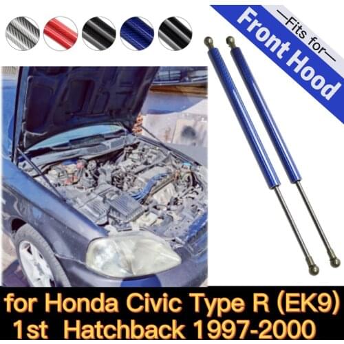 For Honda Civic Type R (EK9) 1997-2000 Front Hood Bonnet Modify Gas Struts Lift Supports Shock Dampers Absorber Carbon Fiber