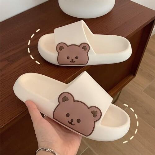 New couple fashion adult sandals cartoon non-slip thick-soled indoor and outdoor slippers mens home sleeping shoes womens home