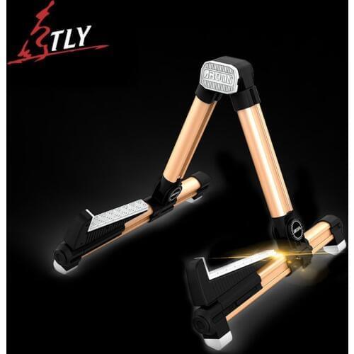 AROMA Aluminum Alloy Foldable Guitar Stand Universal A-Frame Stand for Guitar Ukulele Bass Mandolin Stringed Instruments 7 Color