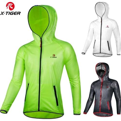X-TIGER Waterproof Cycling Jacket Long Sleeve Reflective Bicycle Rain Jacket Outdoor Sports Windproof Breathable Cycle Raincoat