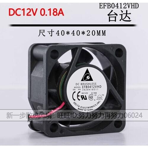 Efb0412vhd 40mm 4020 DC 12v 0.18a 4cm server inverter computer cpu axial blower cooling fans