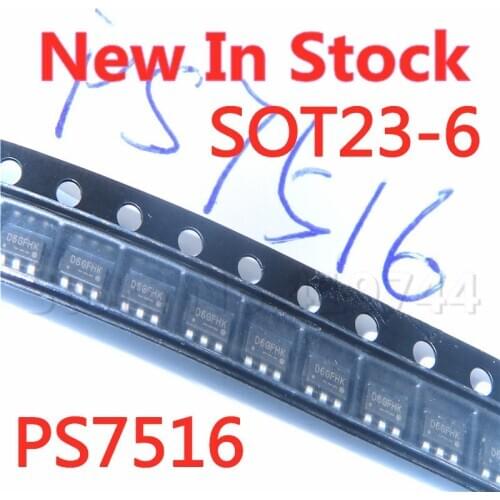 10PCS/LOT Quality 100% PS7516 PS7516D6G SOT23-6 SMD (screen printing D6G) synchronous rectification boost In Stock New Original