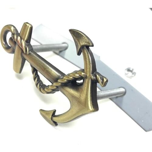 10pcs wholesale 3D Metal Boat Anchor logo Cross Badge Pirate Ship Emblem Car Grill Badge styling