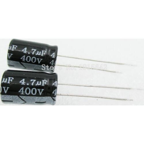 20PCS/LOT Aluminum electrolytic capacitor 4.7uF 400V 8*12 Electrolytic Capacitor 400v 4.7uf