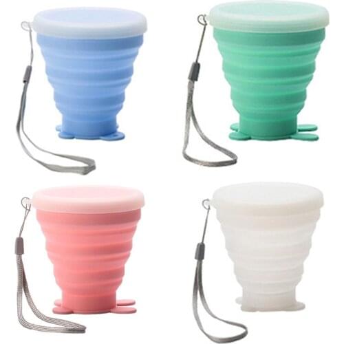 200ml Creative Silicone Folding Cup Outdoor Travel Portable Telescopic Sports Water Coffee Mug Camping Hiking Equipment