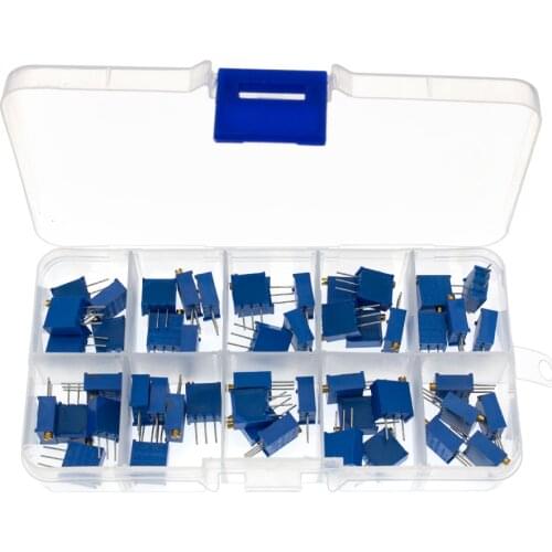 3296W Multiturn Trimmer Potentiometer Kit High Precision 3296 Variable Resistor With Free Box electronic diy kit 103 104 503