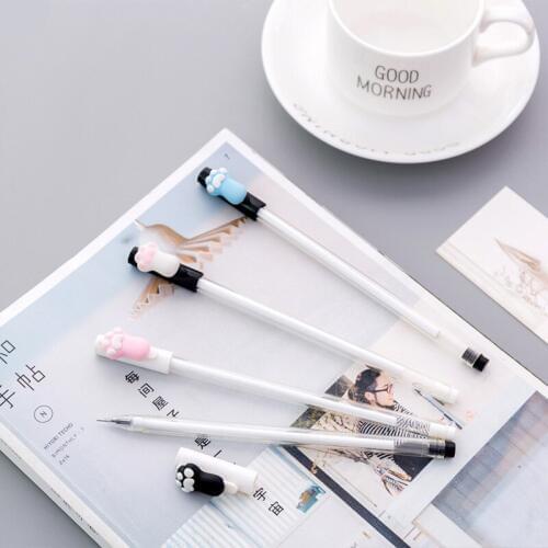 36 pcs Cartoon Cat claw gel pen Black color 0.5mm roller pens Cute gift Stationery Office accessories School supplies FB534