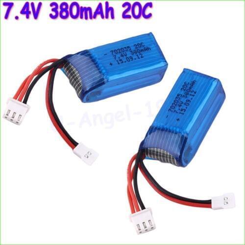 Liop battery 7.4V 380mAh 20C Losi Micro Short Card Battery For Mini Remote Control Car 1/24 Rc Mini Helicopter