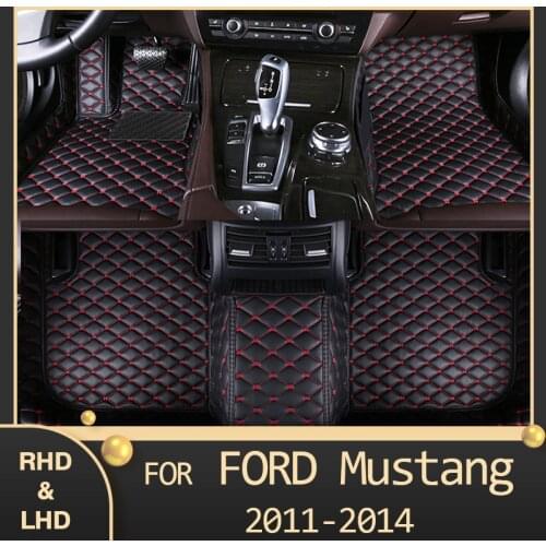 MIDOON Car floor mats for Ford Mustang 2011 2012 2013 2014 Custom auto foot Pads automobile carpet cover