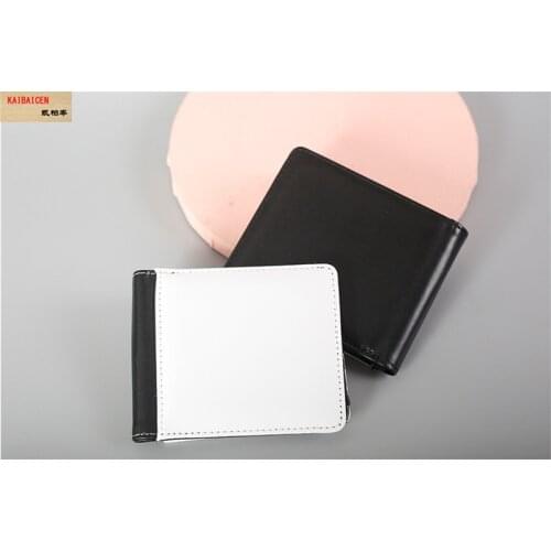 Free Shipping 10pcs/lot Blank Sublimation Men Leather Wallet for Hot transfer Printing Leather Purse Blank consumables DIY