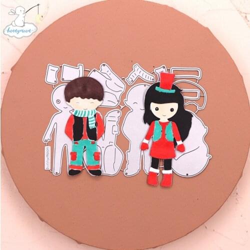 Bunnymoon 2020 New Arrival Two Couples Metal Cutting Dies For Scrapbooking DIY Cards Stencil Paper Craft Handmade Album