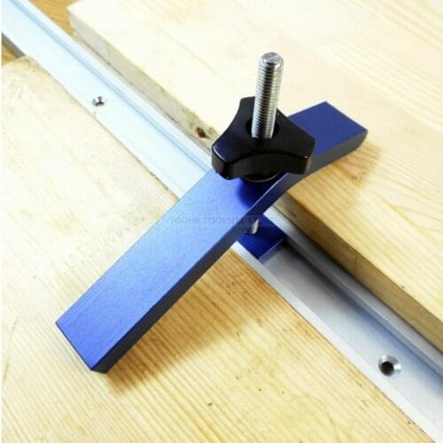 Aluminum alloy Quick Acting Hold Down Clamp Set For T-Slot T-Track Woodworking Tools Blue