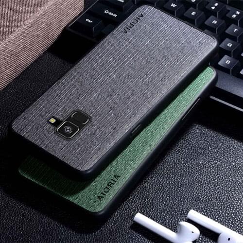 Case for Samsung Galaxy A7 A8 A9 Plus 2018 Cross pattern funda coque capa Classical style Cover for Samsung Galaxy A8 2018 Case