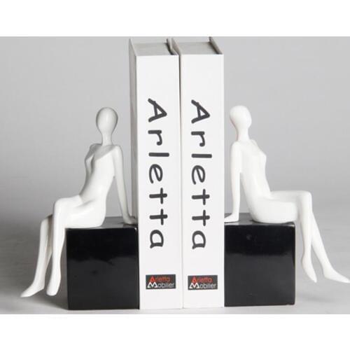 1 pair Simple Style Body Art Resin Bookend Shelf Bookend Holder Office School Supplies Stationery Gift Home decoration