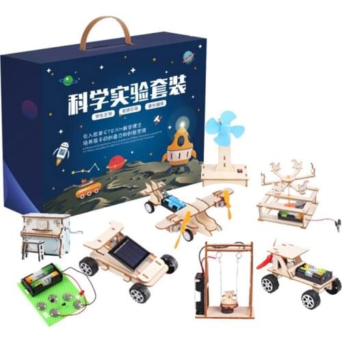 Kids DIY Kit Wheel Carousel Physics Science Experiment STEM Toy Technology Electronic Construction Project for School Children