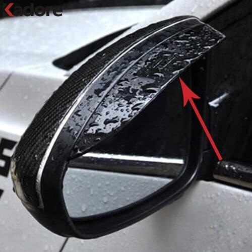 For Chevrolet Trax Tracker 2014 2015 2016 2017 2018 ABS Car Rearview Mirror Rain Shield Sun Visor Shade Cover Trim Sticker 2pcs