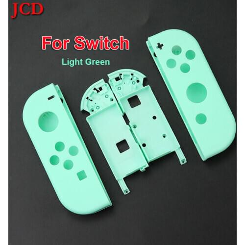 JCD for Switch NS NX Joy Con Controller Housing Shell Case Cover w/ Middle Frame L R Buttou Set for Nintend Switch Light Green