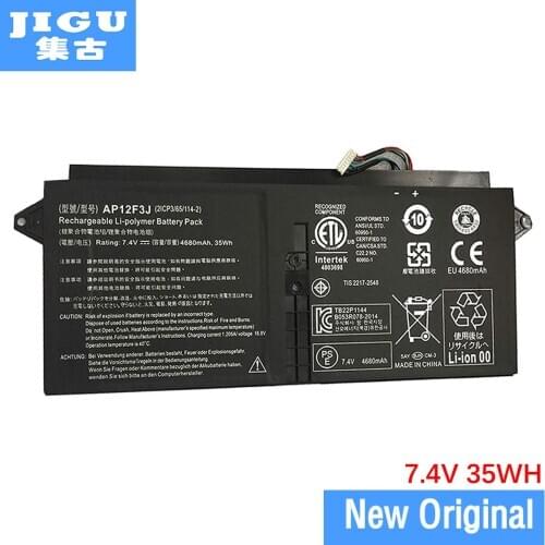 JIGU Original Laptop Battery AP12F3J For ACER Aspire S7 Ultrabook Series S7-391 S7-391-53334G12AWS 7.4V 35WH