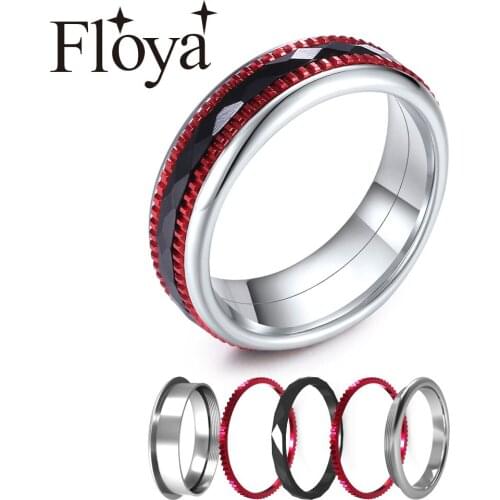 Cremo Titanium Stainless Steel Rings Women MInimalist Rings Gear Interchangeable Ring Band Rotation Femme Bijoux