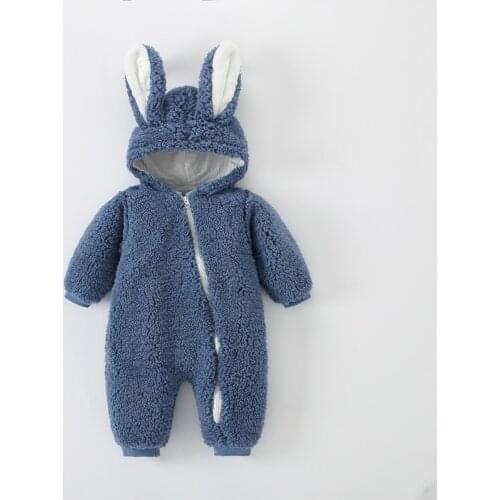 0-12M Newborn Baby Winter Unisex Thick Warm Rompers Infant Jumpsuit For Baby Girls Boys 2021 CC08.20