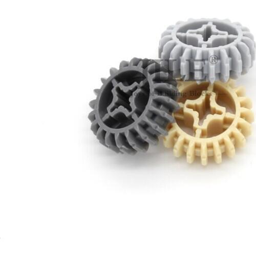 Technic Gear 20 Tooth Double Bevel Building Blocks Bricks Compatible 32269 Accessories Combination Particles Mechanical Science