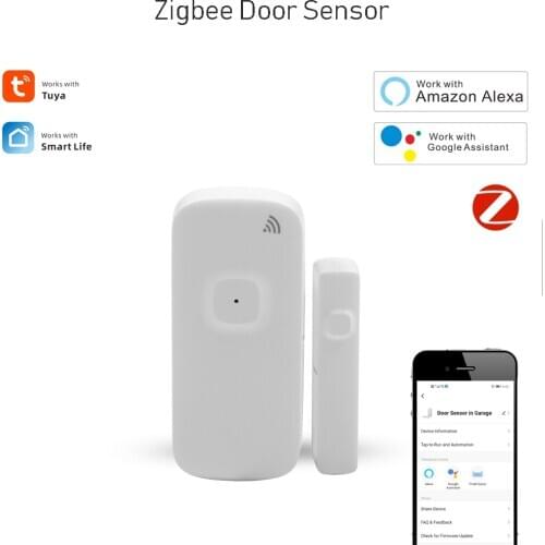 Tuya Smart Life Zigbee Garage Magnetic Door Contact Sensor for Home Security
