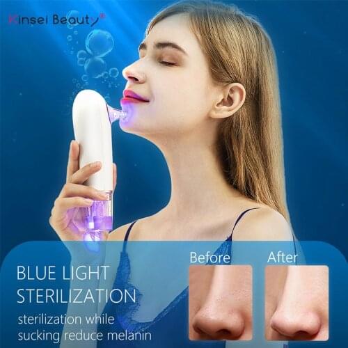 Small Bubble Blackhead Remover Vacuum Blackhead Removal Facial Cleaner Pore Acne Pimple Removal Hydrating With 4 Head